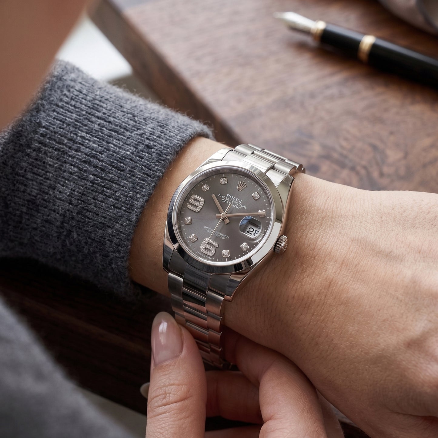 Rollie Silver Datejust Women's Watch