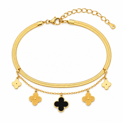 Clover Snake Chain Bracelet