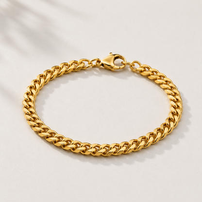 Gold Slim Cuban Bracelet