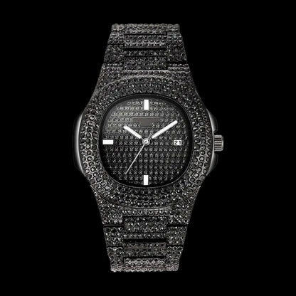 PP Silver Iced out Watch