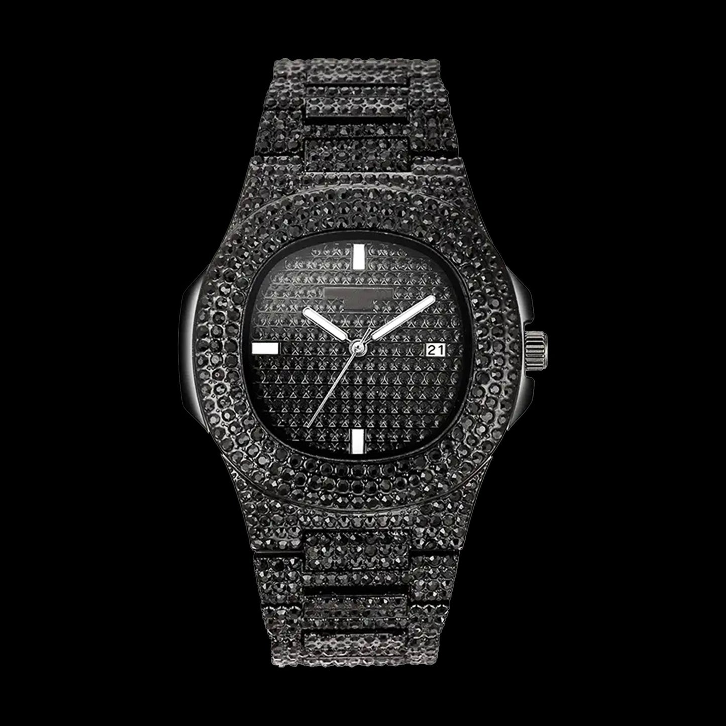 PP Silver Iced out Watch
