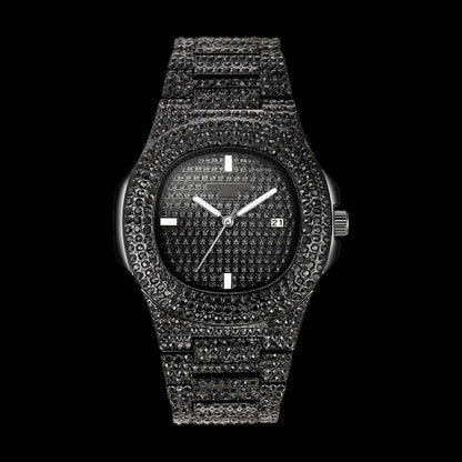 PP Silver Iced out Watch