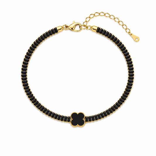 Clover Edge Tennis Bracelet