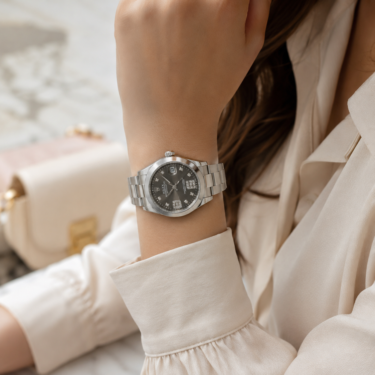 Rollie Silver Datejust Women's Watch