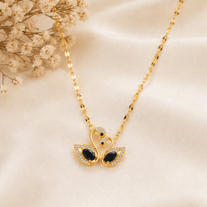 Swan Heart Necklace