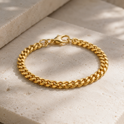 Gold Slim Cuban Bracelet