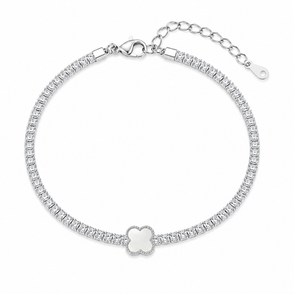 Clover Edge Tennis Bracelet