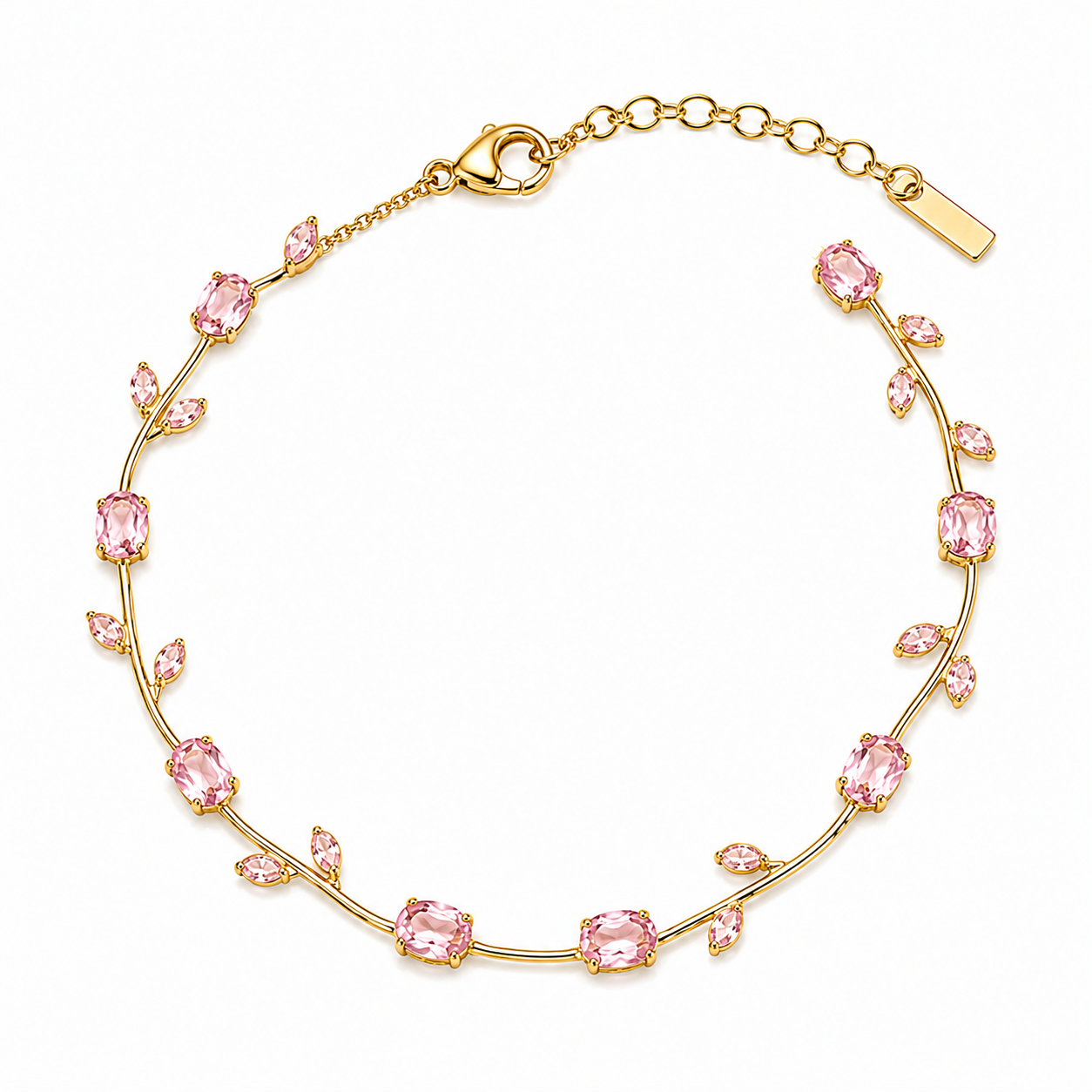 Tulip Leaf Crystal Bracelet