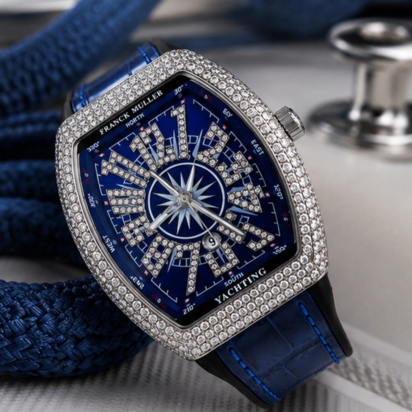 Royal Blue Iced-Out FM