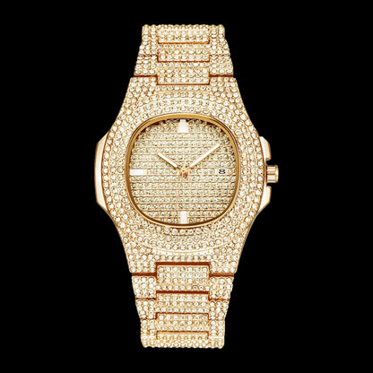 PP Silver Iced out Watch