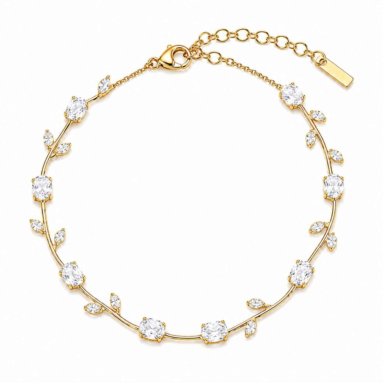 Tulip Leaf Crystal Bracelet