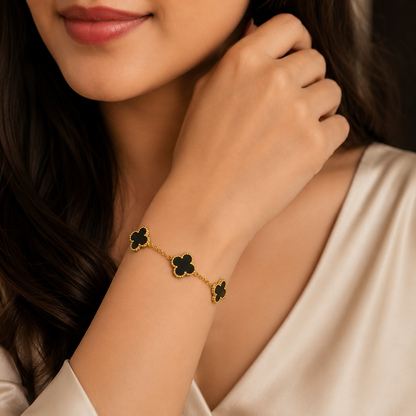 Noir Clover Bracelet