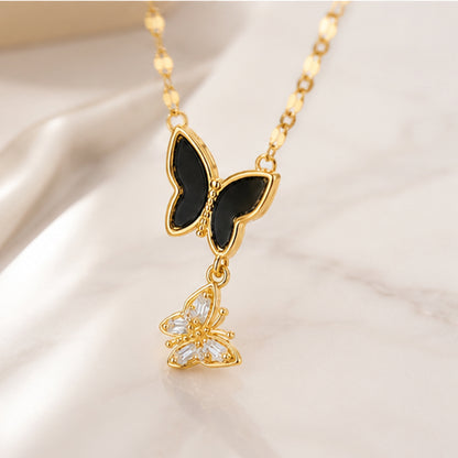 Velvet Butterfly Necklace