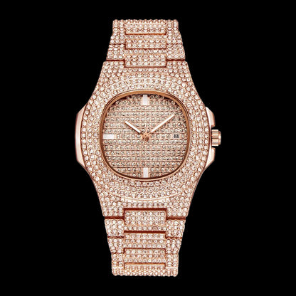 PP Silver Iced out Watch