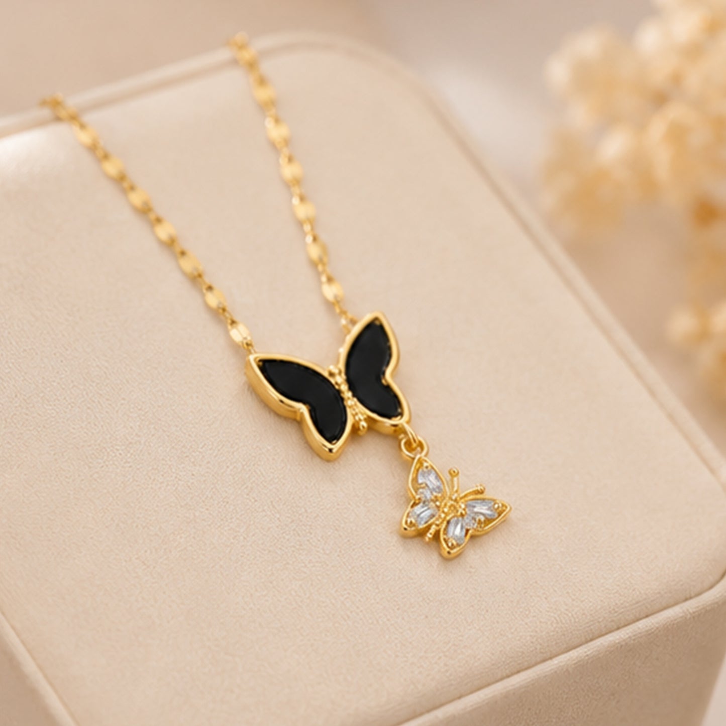 Velvet Butterfly Necklace