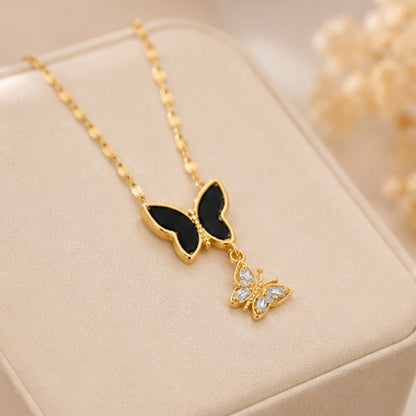 Velvet Butterfly Necklace