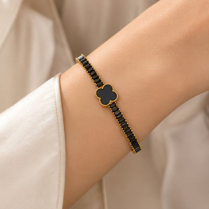 Clover Edge Tennis Bracelet