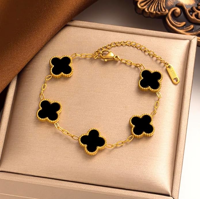 Noir Clover Bracelet