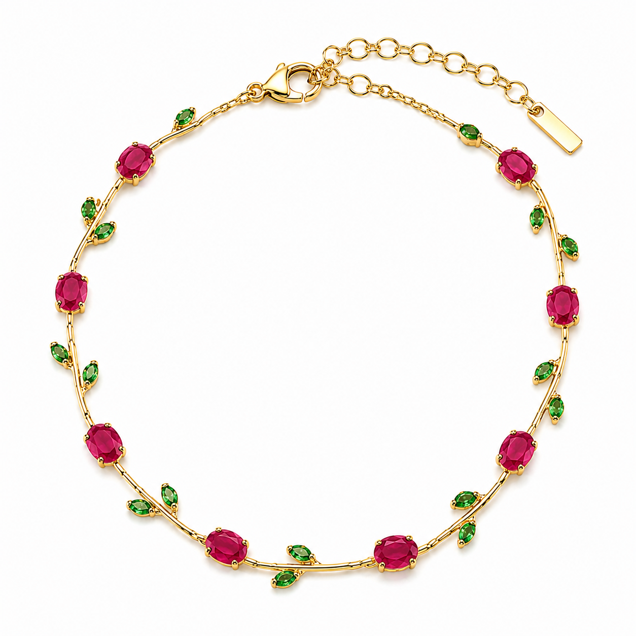 Tulip Leaf Crystal Bracelet