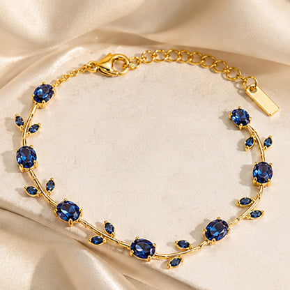 Tulip Leaf Crystal Bracelet