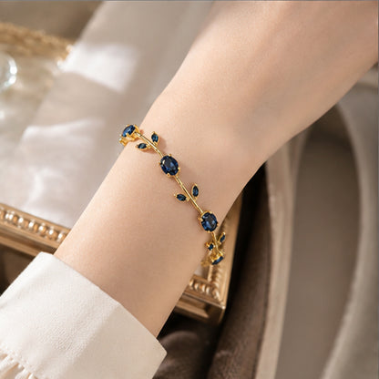 Tulip Leaf Crystal Bracelet