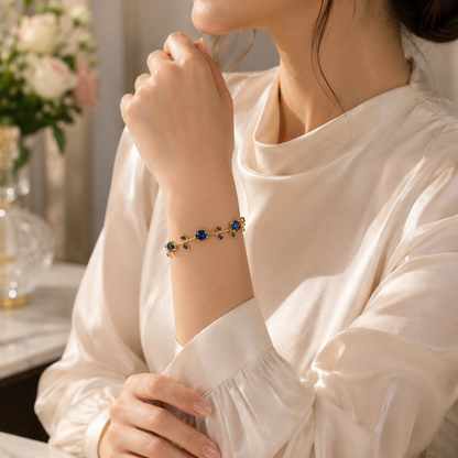 Tulip Leaf Crystal Bracelet